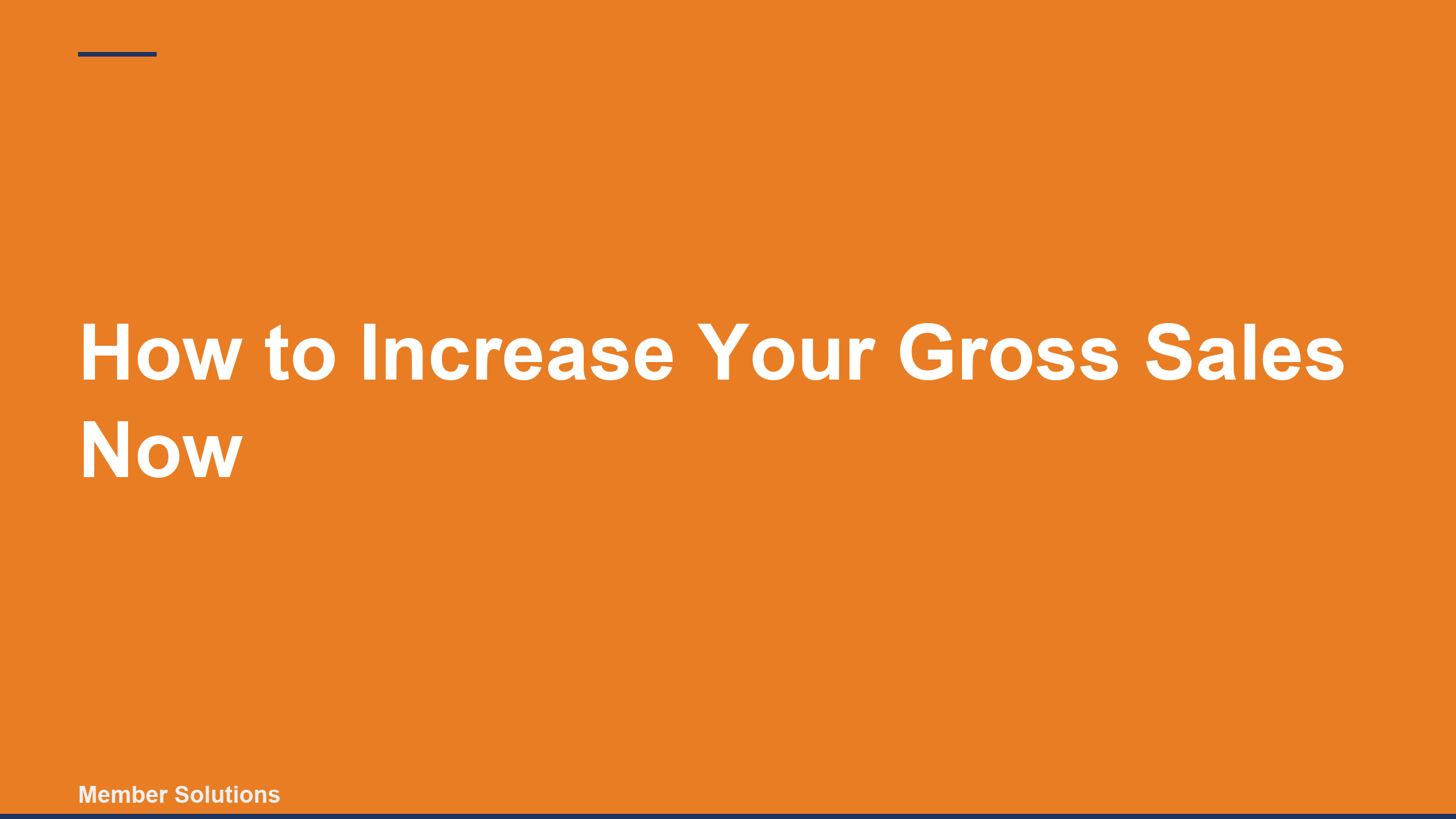 How to Increase Your Gross Sales Now