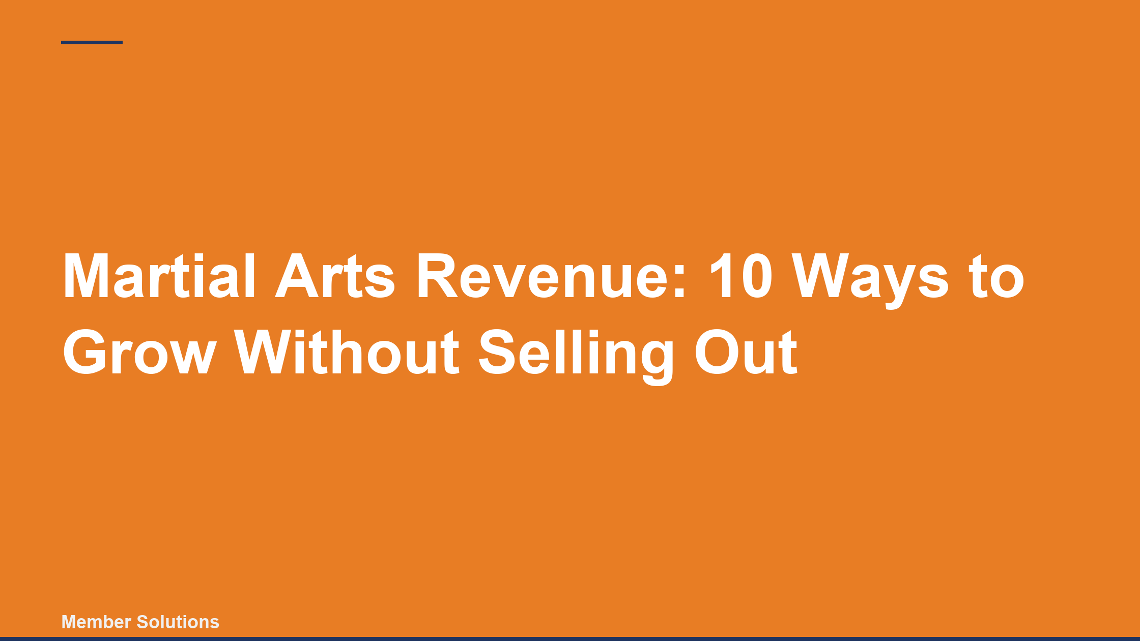 Martial Arts Revenue: 10 Ways to Grow Without Selling Out